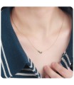 Silver Initial Letter Necklace J SPE-5550